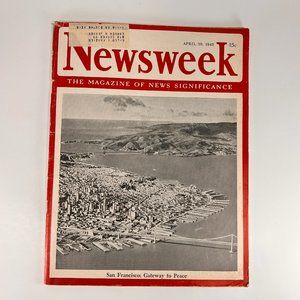 Vintage Newsweek Magazine San Francisco Gateway to Peace April 30 1945